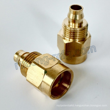 Brass Fitting CNC Turning Machining Parts for Gas Pipe Connector